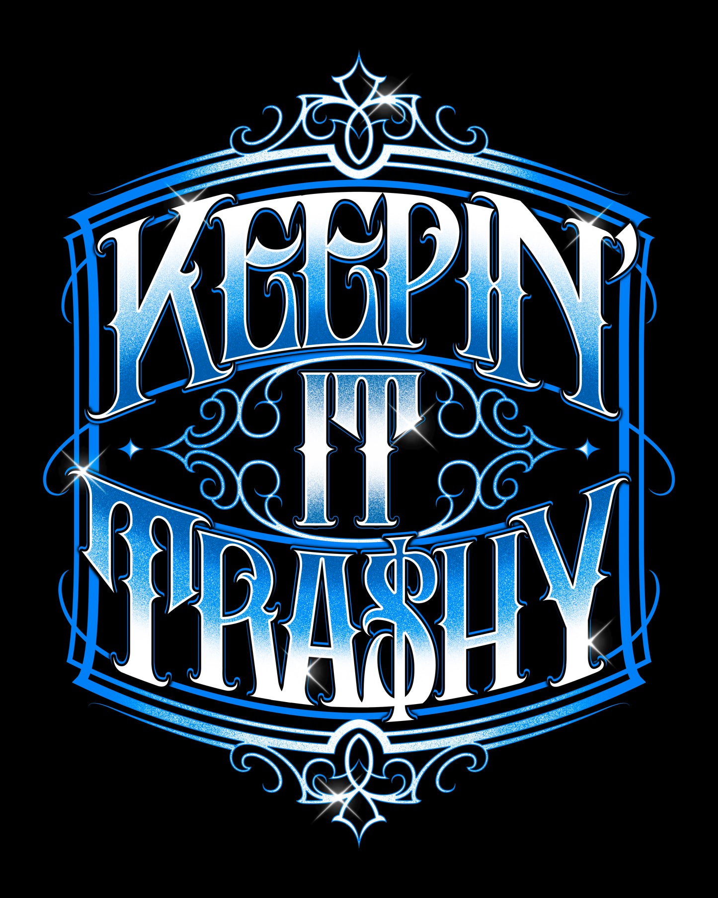 KEEPIN’ IT TRA$HY Signature Tee – Street Hustle Graphic T-Shirt