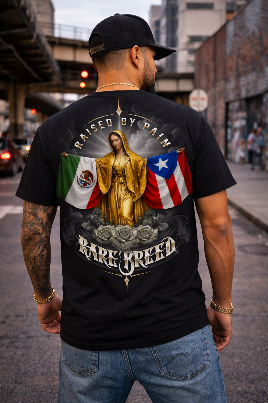 Raised By Pain – Rare Breed Tee (Mexican x Puerto Rican Edition)